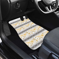 Samoa White Sunday Car Mats Samoan Tapa Yellow Hibiscus LT05 - Polynesian Pride