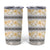 Samoa White Sunday Tumbler Cup Samoan Tapa Yellow Hibiscus - Polynesian Pride