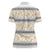 Samoa White Sunday Women Polo Shirt Samoan Tapa Yellow Hibiscus - Polynesian Pride
