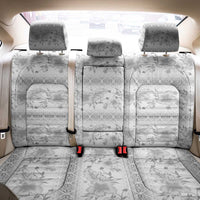 Samoa White Sunday Back Car Seat Cover Samoan Tapa White Hibiscus - Polynesian Pride