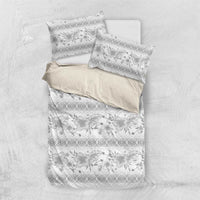 Samoa White Sunday Bedding Set Samoan Tapa White Hibiscus - Polynesian Pride