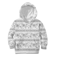 Samoa White Sunday Kid Hoodie Samoan Tapa White Hibiscus LT05 Hoodie White - Polynesian Pride
