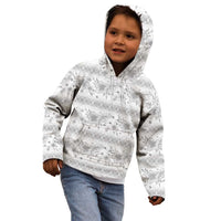 Samoa White Sunday Kid Hoodie Samoan Tapa White Hibiscus LT05 - Polynesian Pride