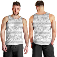 Samoa White Sunday Men Tank Top Samoan Tapa White Hibiscus LT05 - Polynesian Pride