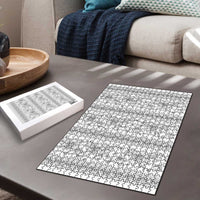 Samoa White Sunday Puzzle Samoan Tapa White Hibiscus - Polynesian Pride