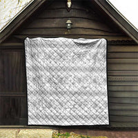 Samoa White Sunday Quilt Samoan Tapa White Hibiscus - Polynesian Pride