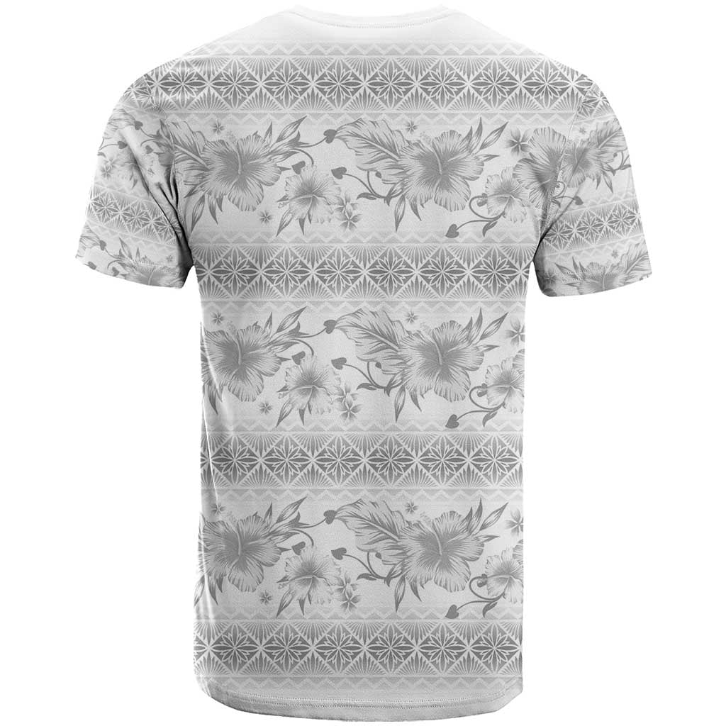 Samoa White Sunday T Shirt Samoan Tapa White Hibiscus LT05 - Polynesian Pride