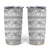 Samoa White Sunday Tumbler Cup Samoan Tapa White Hibiscus - Polynesian Pride