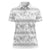 Samoa White Sunday Women Polo Shirt Samoan Tapa White Hibiscus - Polynesian Pride