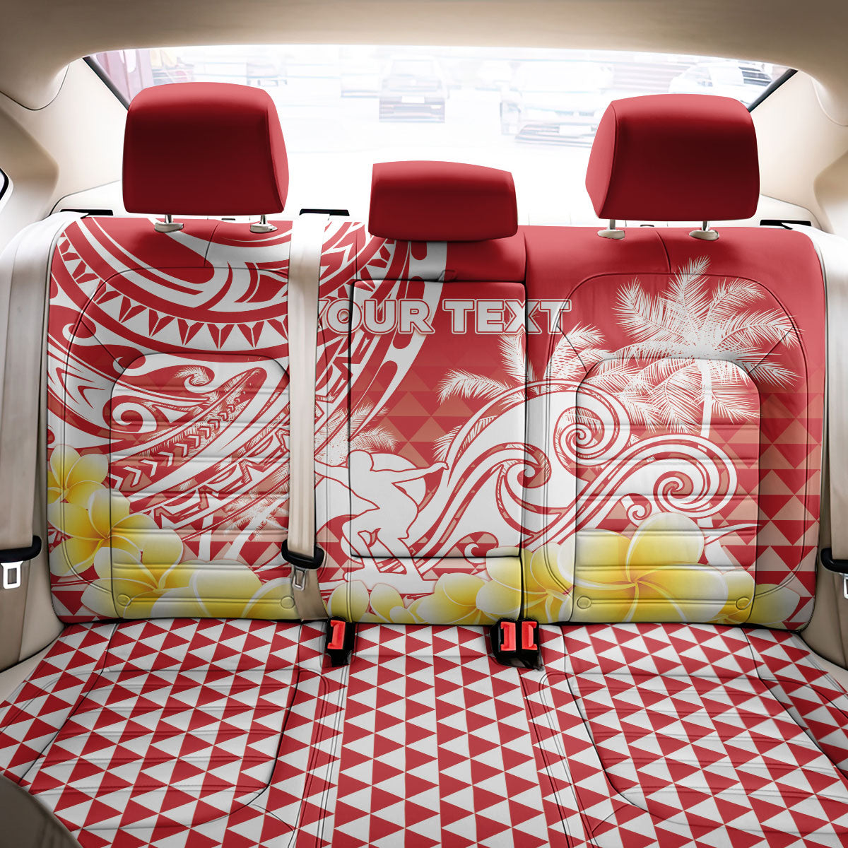 Personalised Tahiti Surfing Back Car Seat Cover Polynesian Style LT05 - Polynesian Pride