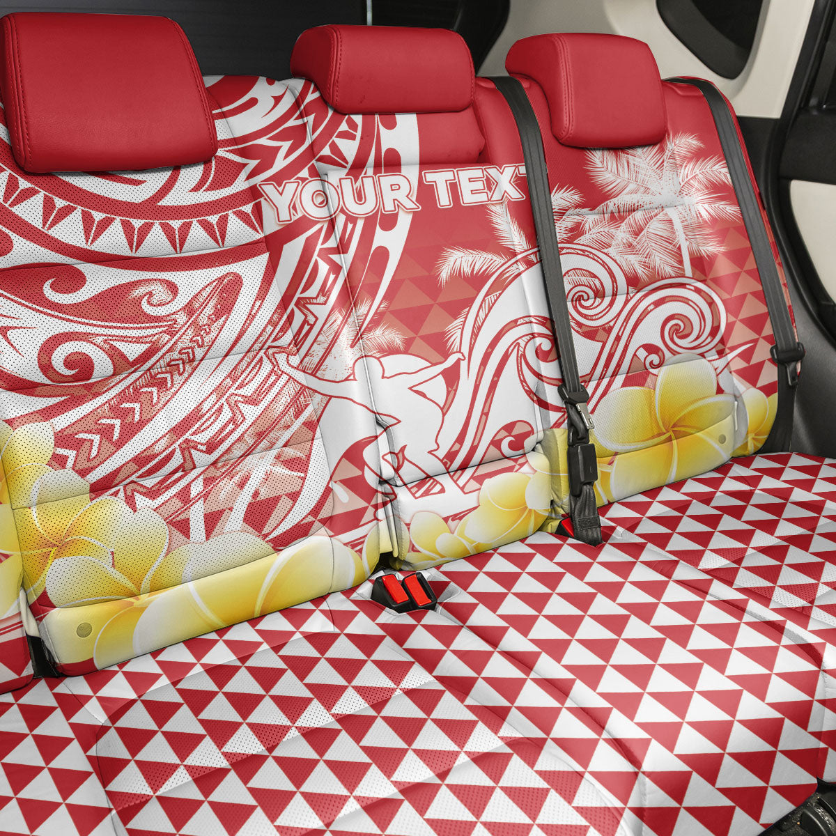Personalised Tahiti Surfing Back Car Seat Cover Polynesian Style LT05 - Polynesian Pride