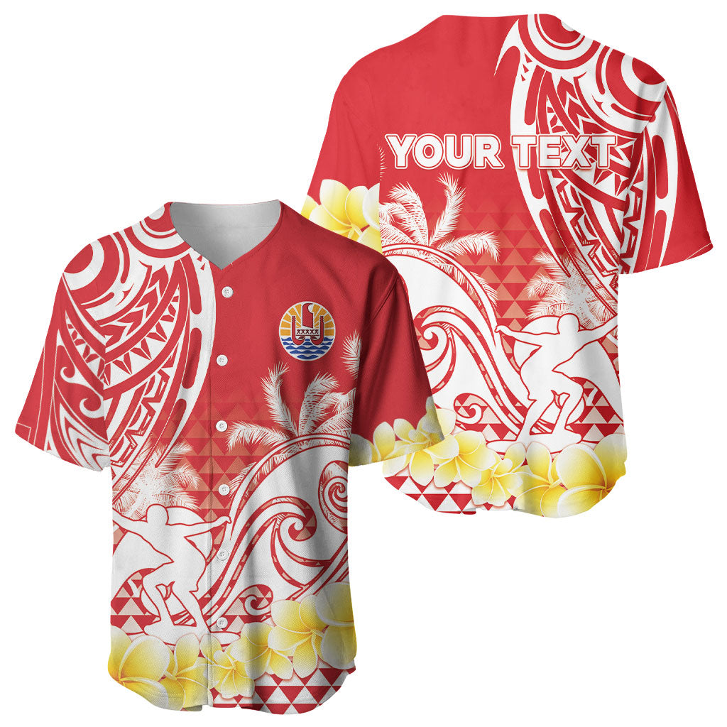 Personalised Tahiti Surfing Baseball Jersey Polynesian Style LT05 - Polynesian Pride