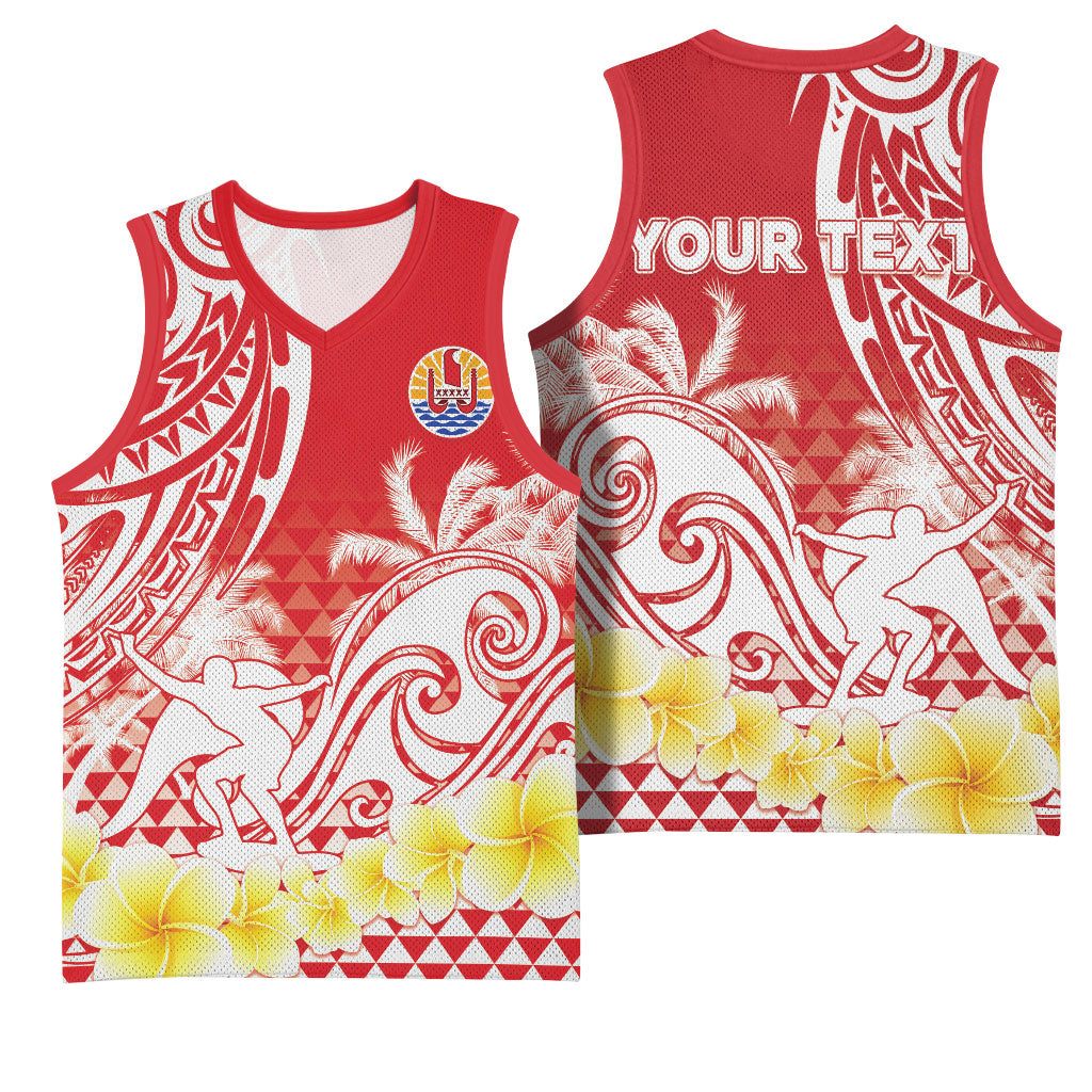 Personalised Tahiti Surfing Basketball Jersey Polynesian Style LT05 - Polynesian Pride