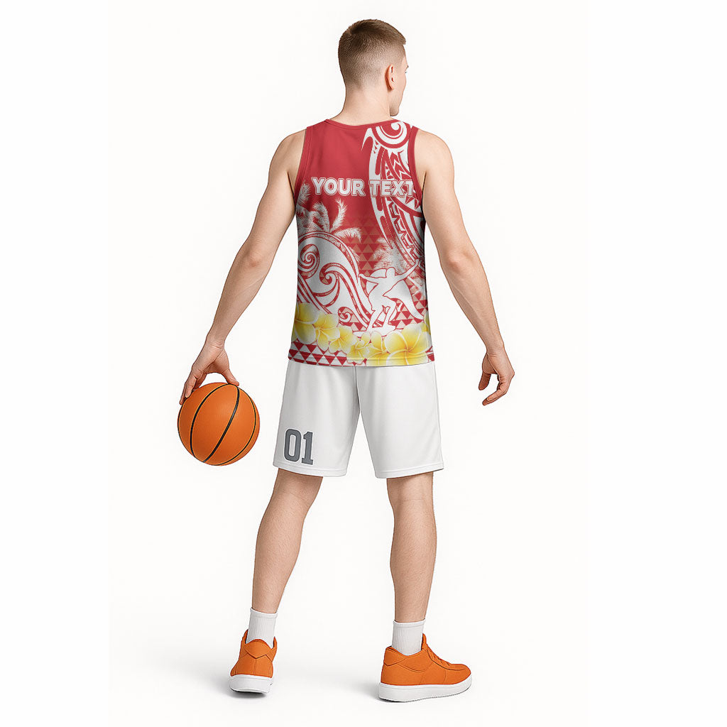 Personalised Tahiti Surfing Basketball Jersey Polynesian Style LT05 - Polynesian Pride