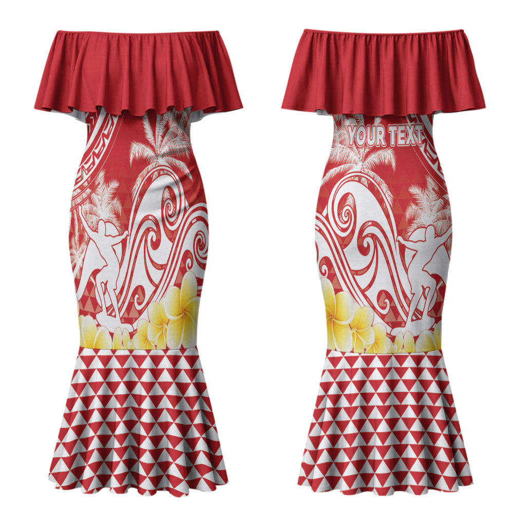Personalised Tahiti Surfing Couples Matching Mermaid Dress and Hawaiian Shirt Polynesian Style LT05 - Polynesian Pride