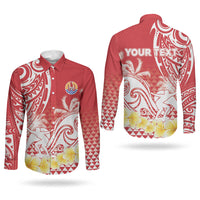 Personalised Tahiti Surfing Couples Matching Summer Maxi Dress and Long Sleeve Button Shirt Polynesian Style LT05 - Polynesian Pride