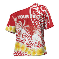 Personalised Tahiti Surfing Cross Shoulder Shirt Polynesian Style LT05 - Polynesian Pride