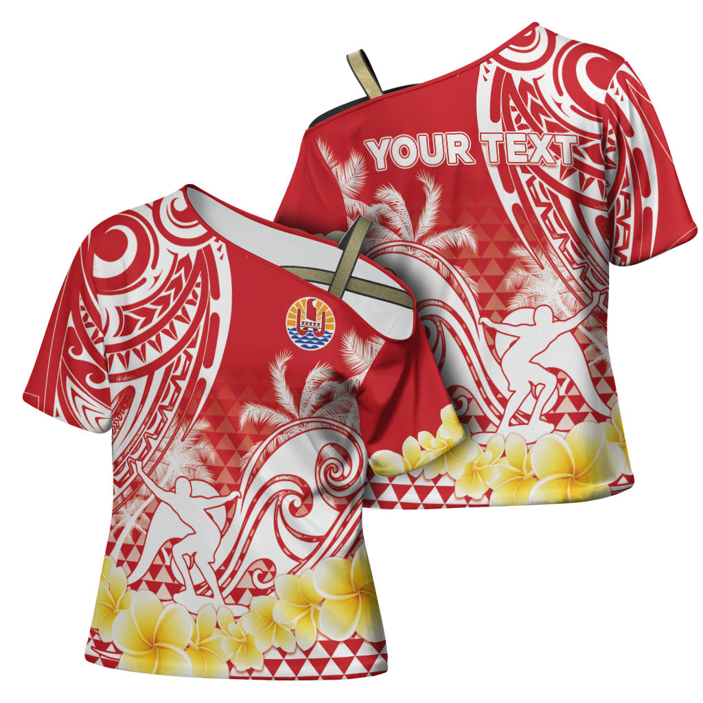 Personalised Tahiti Surfing Cross Shoulder Shirt Polynesian Style LT05 - Polynesian Pride