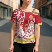 Personalised Tahiti Surfing Cross Shoulder Shirt Polynesian Style LT05 - Polynesian Pride