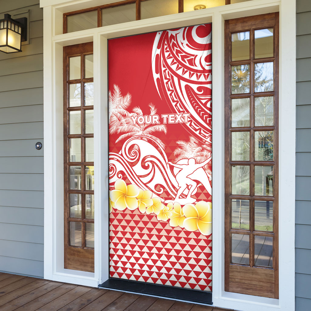Personalised Tahiti Surfing Door Cover Polynesian Style LT05 - Polynesian Pride