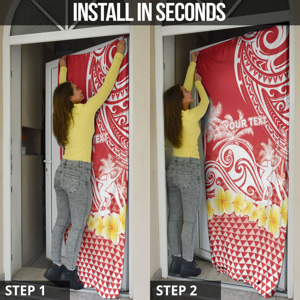 Personalised Tahiti Surfing Door Cover Polynesian Style LT05 - Polynesian Pride