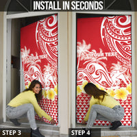 Personalised Tahiti Surfing Door Cover Polynesian Style LT05 - Polynesian Pride