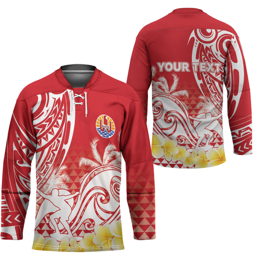 Personalised Tahiti Surfing Hockey Jersey Polynesian Style LT05 - Polynesian Pride