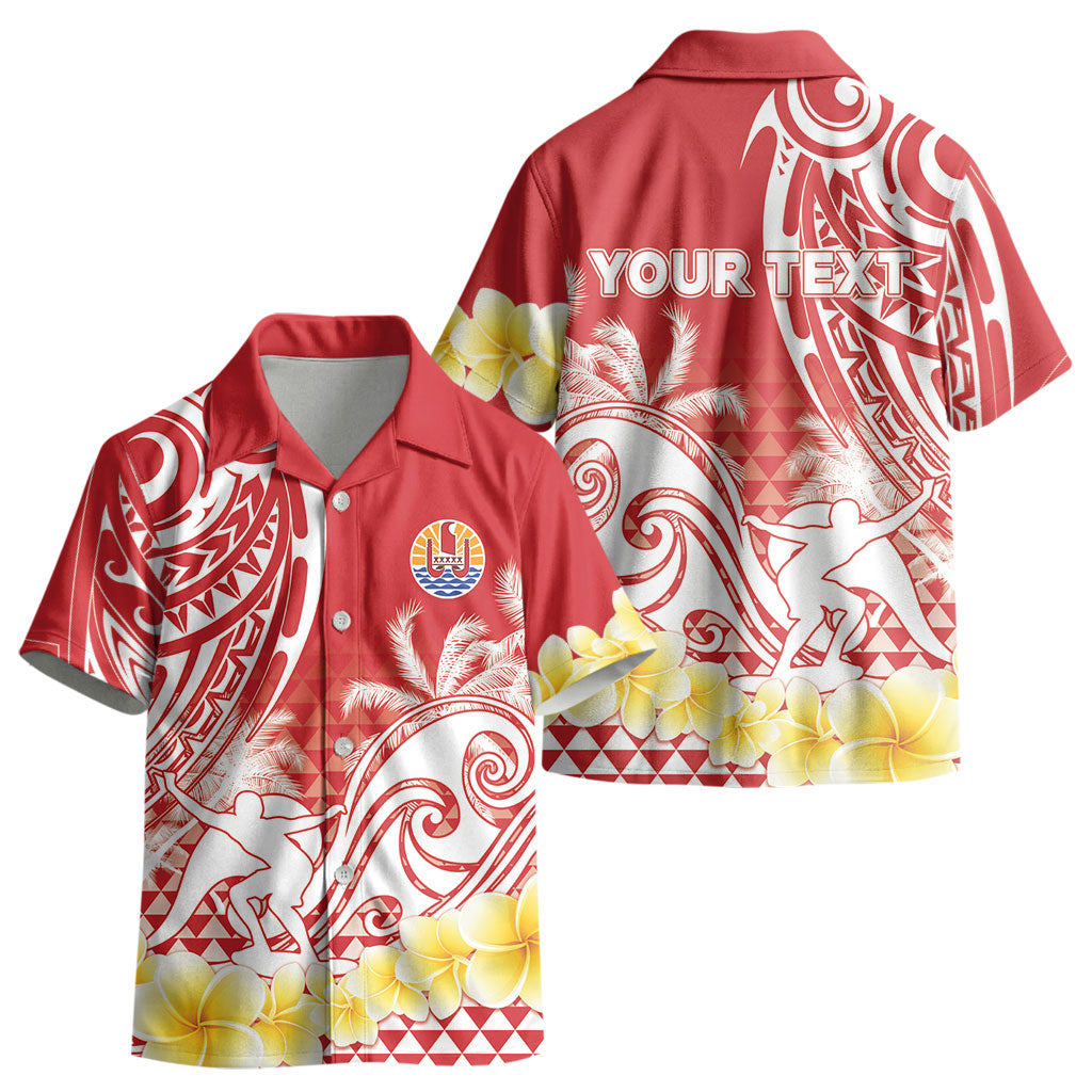 Personalised Tahiti Surfing Kid Hawaiian Shirt Polynesian Style LT05 - Polynesian Pride
