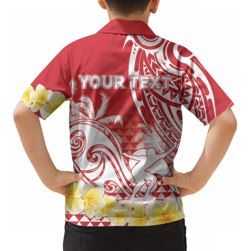 Personalised Tahiti Surfing Kid Hawaiian Shirt Polynesian Style LT05 - Polynesian Pride