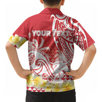 Personalised Tahiti Surfing Kid Hawaiian Shirt Polynesian Style LT05 - Polynesian Pride