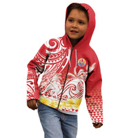 Personalised Tahiti Surfing Kid Hoodie Polynesian Style LT05 - Polynesian Pride