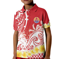 Personalised Tahiti Surfing Kid Polo Shirt Polynesian Style LT05 Kid Red - Polynesian Pride