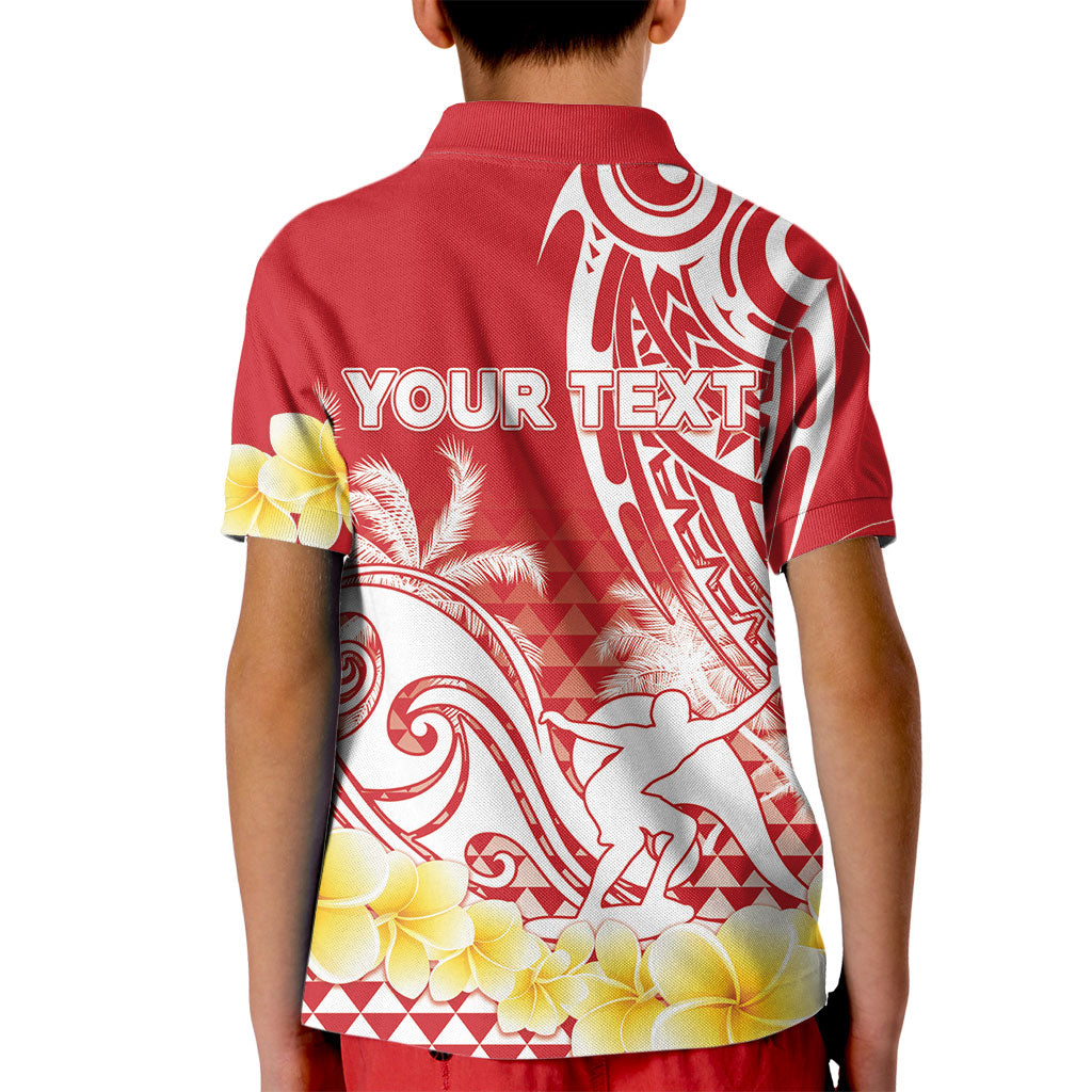 Personalised Tahiti Surfing Kid Polo Shirt Polynesian Style LT05 - Polynesian Pride