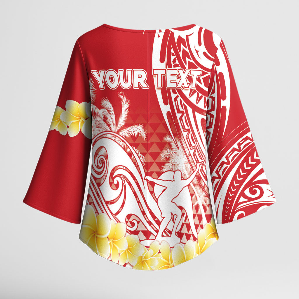 Personalised Tahiti Surfing Kimono Sleeve Blouse Polynesian Style LT05 - Polynesian Pride
