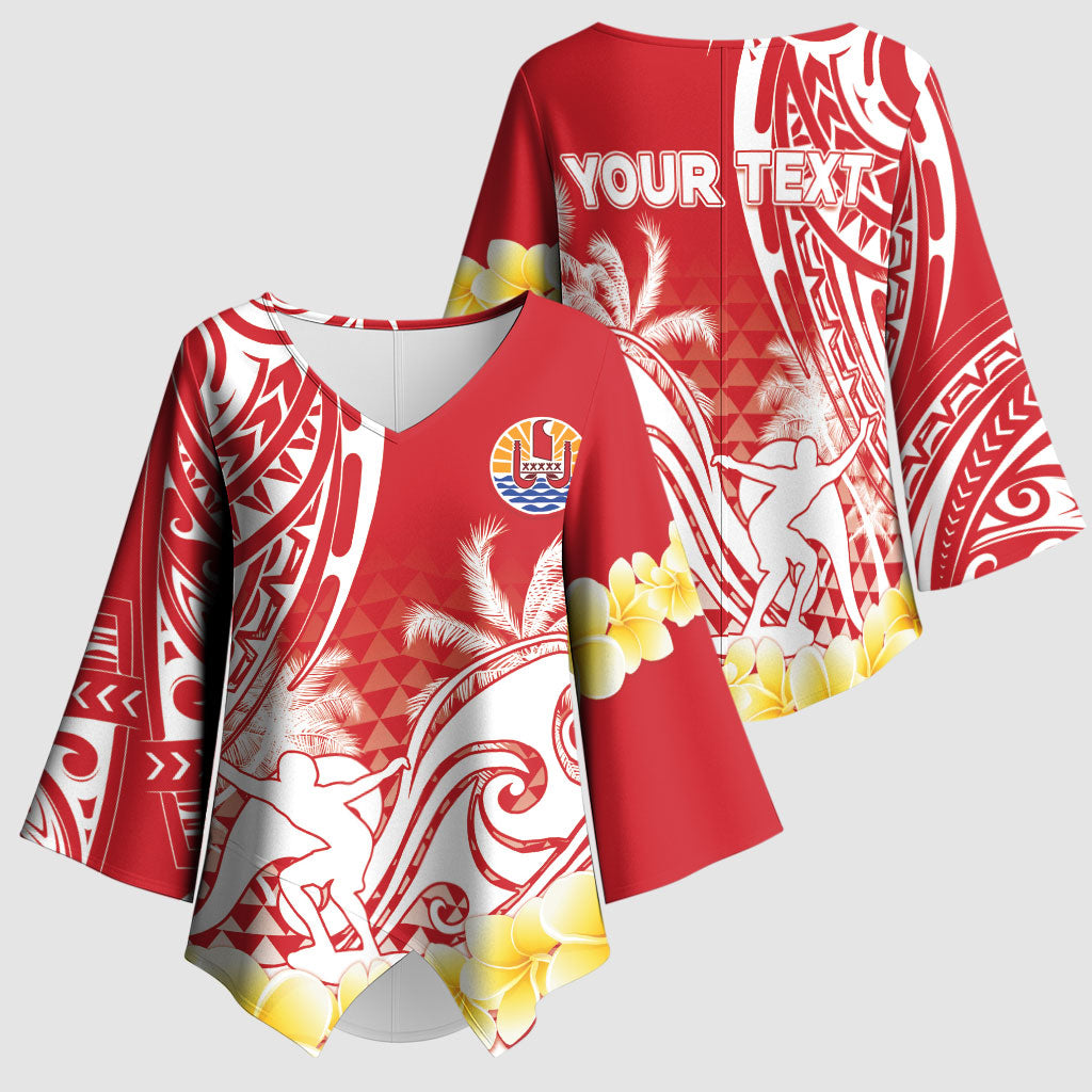 Personalised Tahiti Surfing Kimono Sleeve Blouse Polynesian Style LT05 - Polynesian Pride