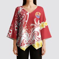 Personalised Tahiti Surfing Kimono Sleeve Blouse Polynesian Style LT05 - Polynesian Pride