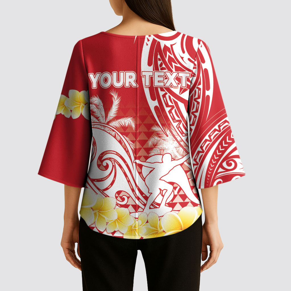 Personalised Tahiti Surfing Kimono Sleeve Blouse Polynesian Style LT05 - Polynesian Pride