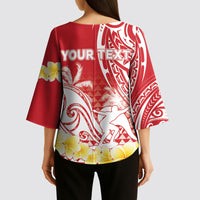 Personalised Tahiti Surfing Kimono Sleeve Blouse Polynesian Style LT05 - Polynesian Pride