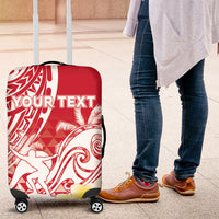 Personalised Tahiti Surfing Luggage Cover Polynesian Style LT05 Red - Polynesian Pride