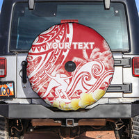 Personalised Tahiti Surfing Spare Tire Cover Polynesian Style LT05 Red - Polynesian Pride