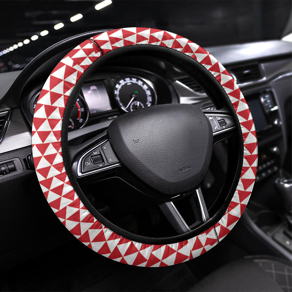 Tahiti Surfing Steering Wheel Cover Polynesian Style LT05 Universal Fit Red - Polynesian Pride