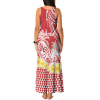 Personalised Tahiti Surfing Tank Maxi Dress Polynesian Style LT05 - Polynesian Pride
