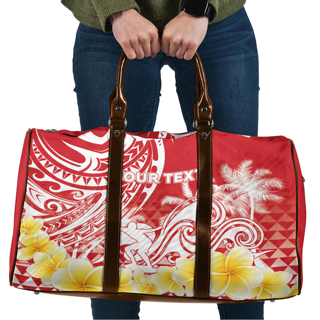 Personalised Tahiti Surfing Travel Bag Polynesian Style LT05 Red - Polynesian Pride