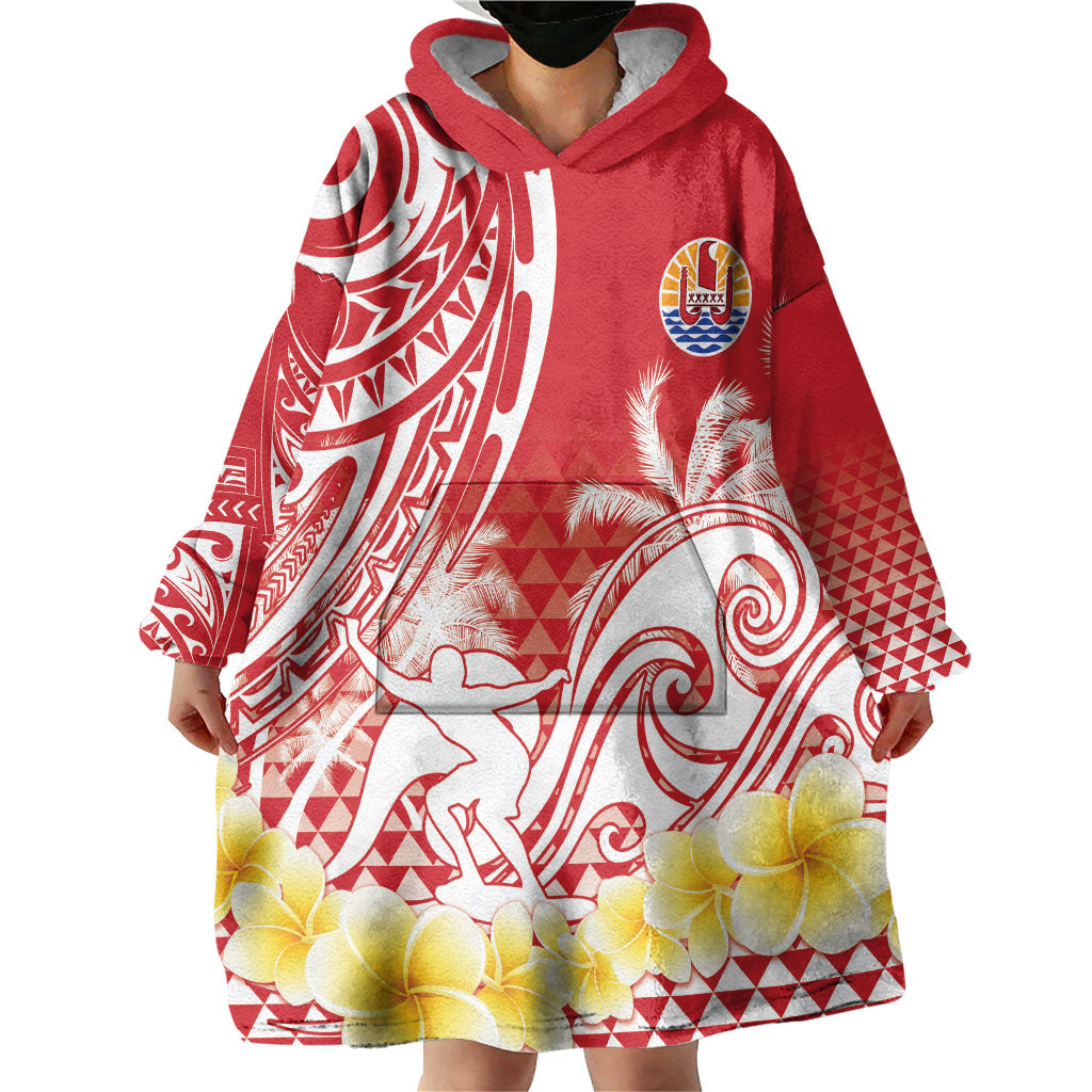 Personalised Tahiti Surfing Wearable Blanket Hoodie Polynesian Style LT05 - Polynesian Pride