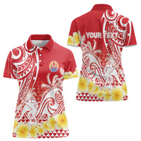 Personalised Tahiti Surfing Women Polo Shirt Polynesian Style LT05 - Polynesian Pride