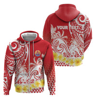 Personalised Tahiti Surfing Zip Hoodie Polynesian Style LT05 - Polynesian Pride