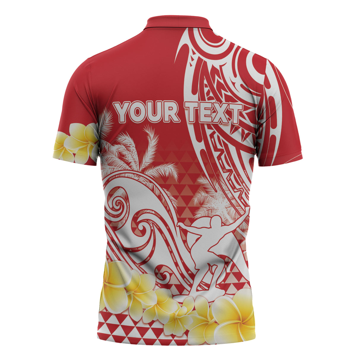 Personalised Tahiti Surfing Zipper Polo Shirt Polynesian Style LT05 - Polynesian Pride