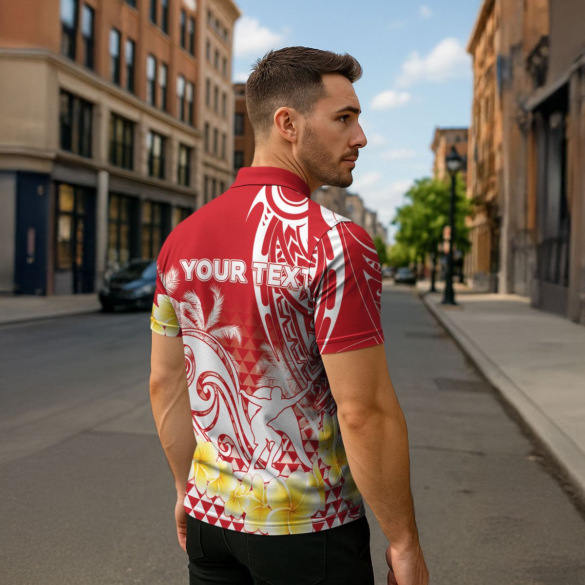 Personalised Tahiti Surfing Zipper Polo Shirt Polynesian Style LT05 - Polynesian Pride