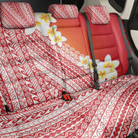 Tahiti Plumeria Tribal Pattern Back Car Seat Cover Wave Style Red LT05 - Polynesian Pride