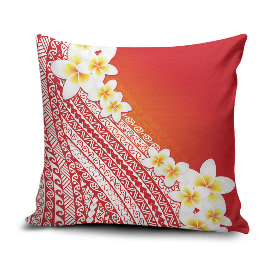 Tahiti Plumeria Tribal Pattern Pillow Cover Wave Style Red LT05 Red - Polynesian Pride